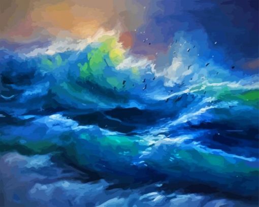 Abstract Sea Storm Diamond Painting