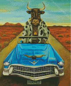 Aesthetic Cow Diamond Painting