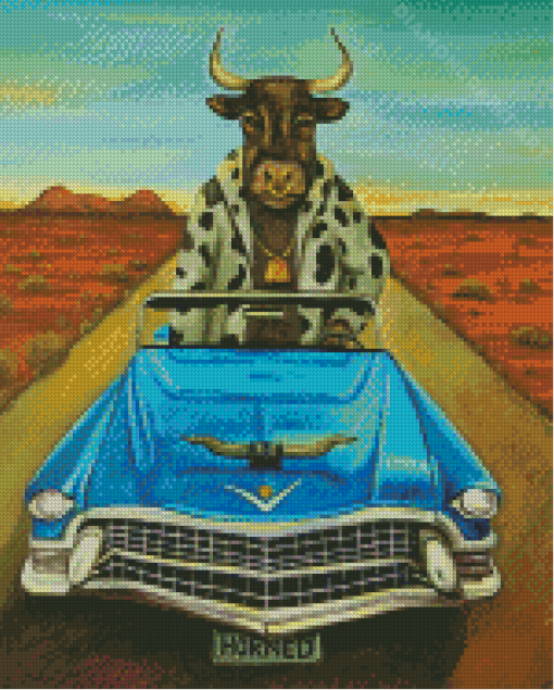 Aesthetic Cow Diamond Painting