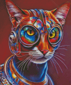 Aesthetic Colorful Cat Diamond Painting