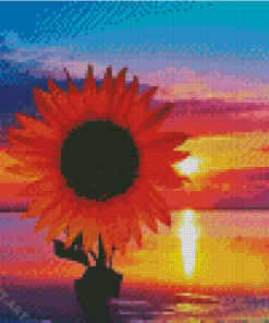 Beach Sunflower Diamond Painting