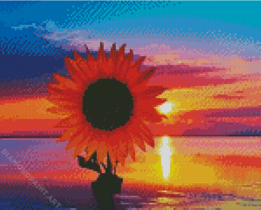 Beach Sunflower Diamond Painting