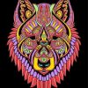 Colorful Mandala Wolf Diamond Painting