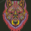 Colorful Mandala Wolf Diamond Painting