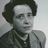 Monochrme Hannah Arendt Diamond Painting