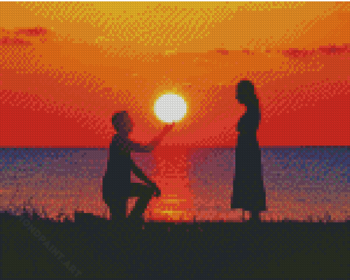 Sunset Couple Diamond Painting