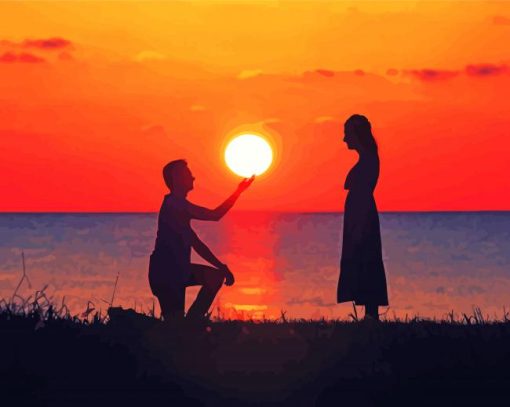 Sunset Couple Diamond Painting