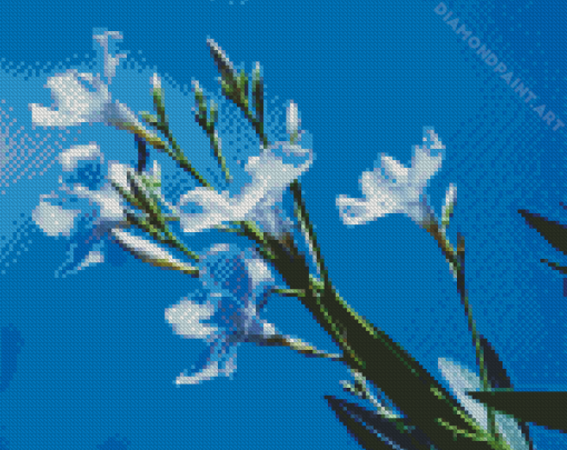 White Oleanders Diamond Painting