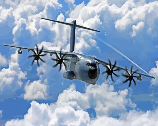 A400M Atlas Military Aircraft Diamond Painting