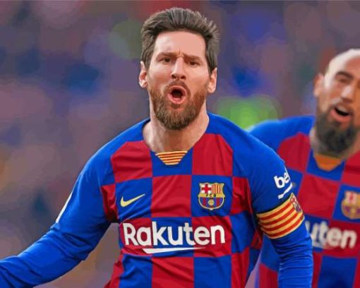 Aesthetic Messi Barcelona Diamond Painting