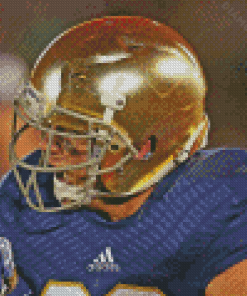 Footballer With Gold Helmet Diamond Painting