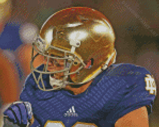 Footballer With Gold Helmet Diamond Painting