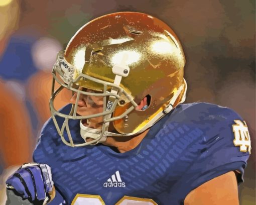 Footballer With Gold Helmet Diamond Painting