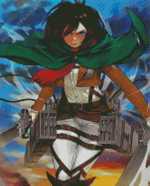 Attack On Titan Mikasa Ackerman Diamond Painting