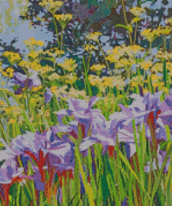 Bearded Iris Field Diamond Painting