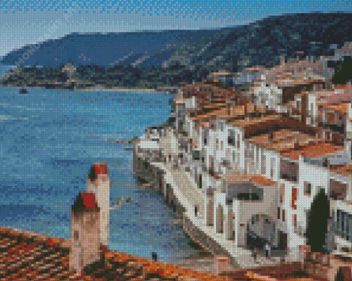 Cadaques Spanish Town Diamond Painting