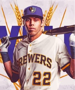 Chiristian Yelich Milwaukee Brewers Diamond Painting