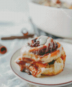 Close Up Cinnamon Roll Diamond Painting