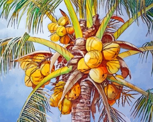 Coconut Tree Diamond Painting