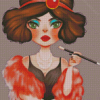 Cute Flapper Lady Diamond Painting