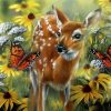 Deer With Butterfly Diamond Painting