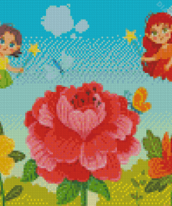 Fairies And Flowers Diamond Painting