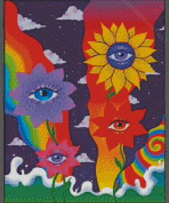 Flowers Eye Diamond Painting