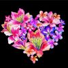 Flowers Heart Diamond Painting