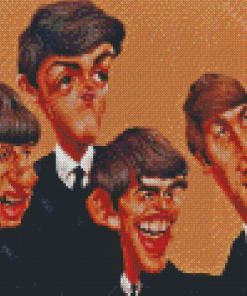 Funny Beatles Caricature Diamond Painting