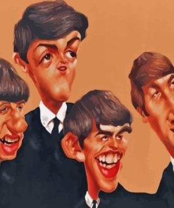 Funny Beatles Caricature Diamond Painting