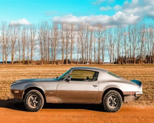 Grey 1970 Firebird Car Diamond Painting