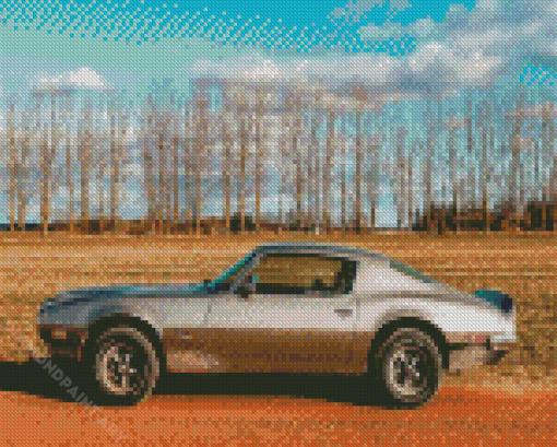 Grey 1970 Firebird Car Diamond Painting