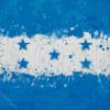 Honduras Flag Splatter Diamond Painting