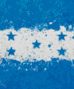 Honduras Flag Splatter Diamond Painting