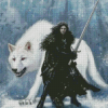 Jon Snow And Ghost Diamond Painting