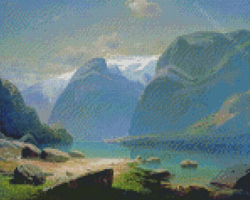 Lake In Swiss Diamond Painting