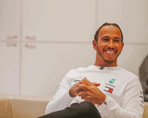 Lewis Hamilton Smiling Diamond Painting