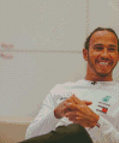 Lewis Hamilton Smiling Diamond Painting