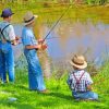 Little Boys Fishing Diamond Painting