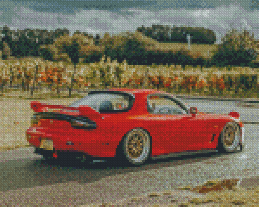 Mazda Rx7 Sport Car Diamond Painting