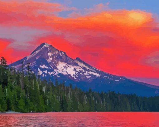 Mt Hood Lost Lake Diamond Painting