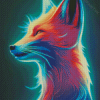 Neon Fox Diamond Painting