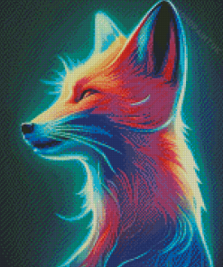 Neon Fox Diamond Painting