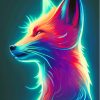 Neon Fox Diamond Painting