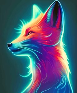 Neon Fox Diamond Painting