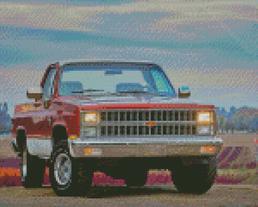 Old Red Truck Diamond Painting