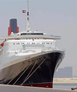 QE2 Liner At Harbour Diamond Painting