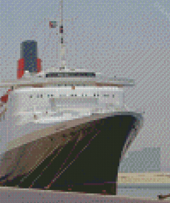 QE2 Liner At Harbour Diamond Painting