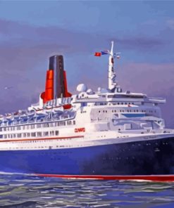 Qe2 British Ocen Liner Diamond Painting