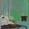 Sleepy Lady In Bedroom Diamond Painting